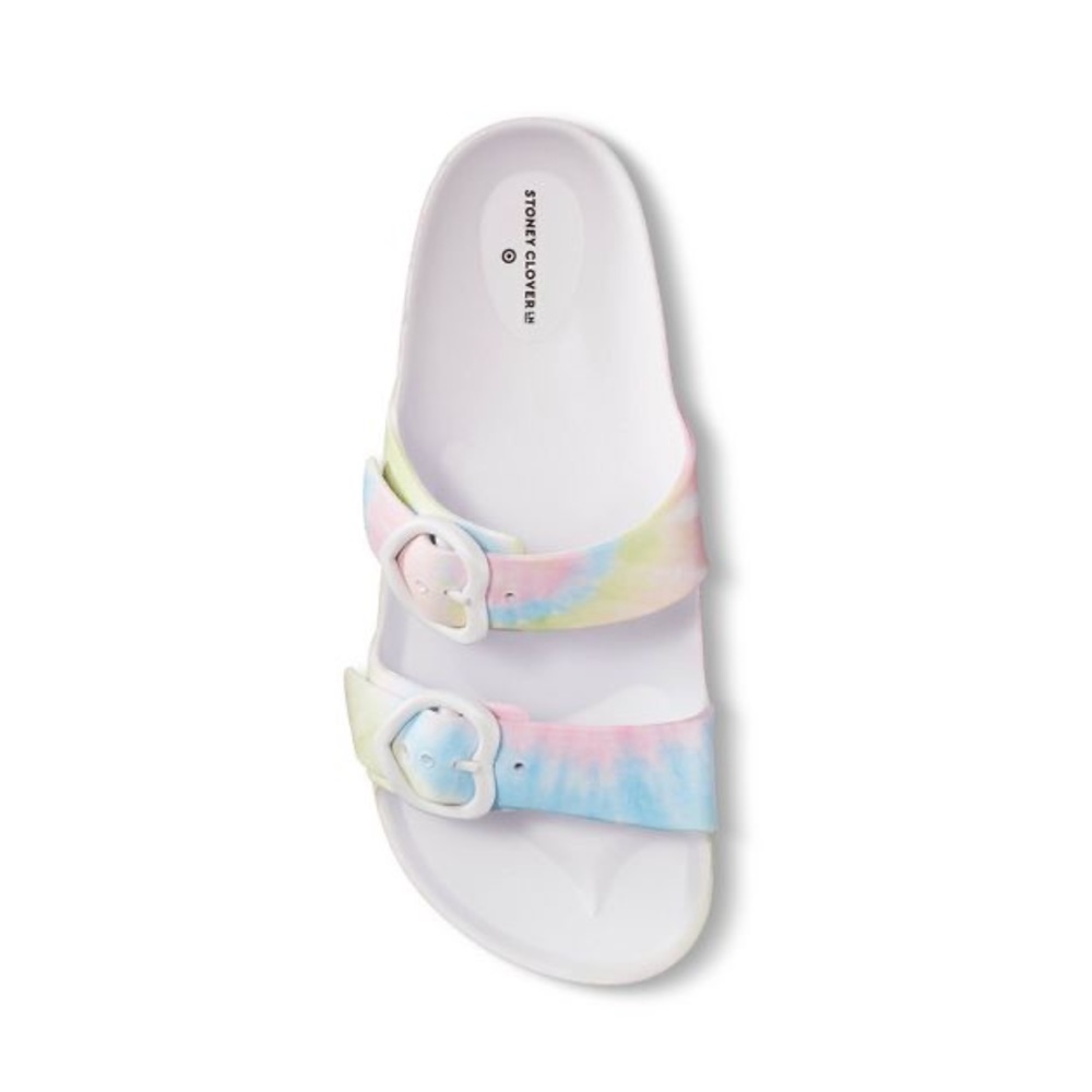 Stoney Clover Lane x Target Rainbow Women's Tie-Dye Slide Sandals - Nwt